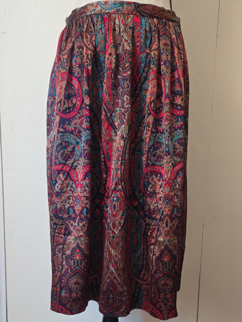 Ellen Tracy Multicolor Paisley Maxi Skirt